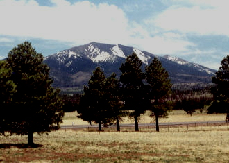 A snow-capped mountain in Arizona