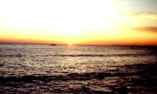 Sunset over the Pacific Ocean